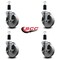 Service Caster 5'' Semi Steel Swivel 1-3/8'' Expanding Stem Caster Set with Brake, 4PK SCC-EX20S514-SSS-TLB-138-4 - alternate 4